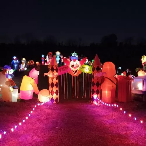 Such a fun spot to walk around for Halloween! They have the walking path marked with lights so you can follow along easily